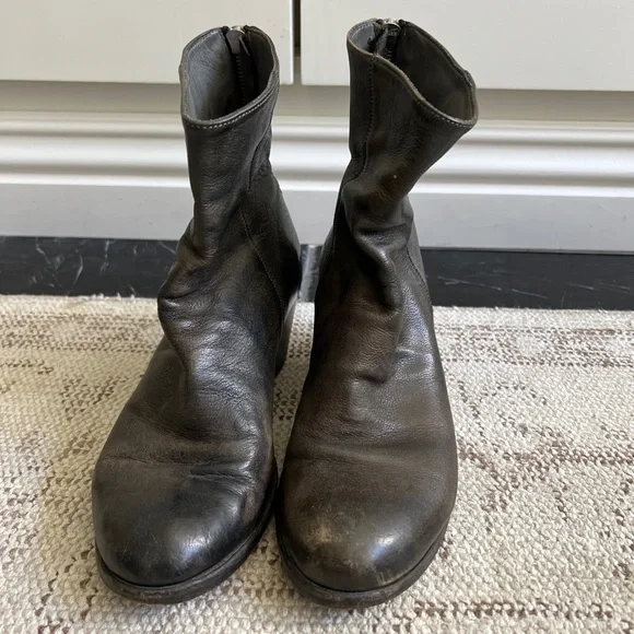 Officine Creative Womens Gray Leather Boots Womens Officine